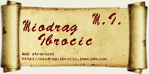 Miodrag Ibročić vizit kartica